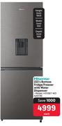 Hisense 222L Bottom Fridge/Freezer With Water Dispenser H310BIT-WD