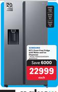 Samsung 617L Frost Free Fridge With Water & Ice Dispenser RS65DG54R3S9FA