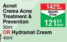 Bionike Acteen Acnet Crema Acne Treatment & Prevention Or Hydramat Cream 40ml-Each