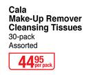 Cala Make-Up Remover Cleansing Tissues 30 Pack (Assorted)-Per Pack