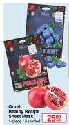 Quret Beauty Recipe Sheet Mask (Assorted) 1 Piece-Each