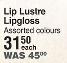 Yardley London Lip Lustre Lipgloss Assorted Colours-Each