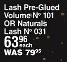 Eylure London Lash Pre Glued Volume N Degree 101 Or Naturals Lash N Degree 031-Each