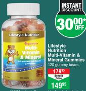 Lifestyle Nutrition Multi Vitamin & Mineral Gummies 120 Gummy Bears