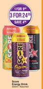 Score Energy Drink Assorted-500ml