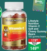 Lifestyle Nutrition Vitamin C Soft & Chewy Gummy Bears 120 Gummy Bears