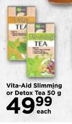 Vita Aid Slimming Or Detox Tea-50g Each