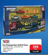 Motor Max Car Transporter With 6 Cars-Each