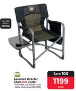 Campmaster Savannah Director Chair Plus Cooler