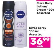 Nivea Spray Assorted-150ml Each