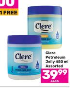 Clere Petroleum Jelly Assorted-450ml Each