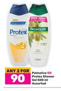 Palmolive Or Protex Shower Gel Assorted-For Any 2 x 500ml