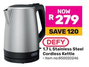 Defy 1.7L Stainless Steel Cordless Kettle