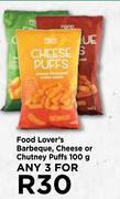 Food Lover's Barbeque, Cheese Or Chutney Puffs-For Any 3 x 100g