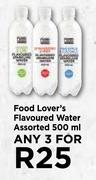 Food Lover's Flavoured Water Assorted-For Any 3 x 500ml