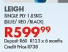 Leigh Single Ply 1.85Kg (Blue/Red/Black)