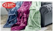 Ashley 3 Ply 4Kg 200 x 240 Embossed Blanket (Blue/Plum/Duck Egg)