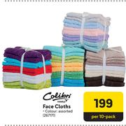 Colibri Face Cloths-Per 10-Pack