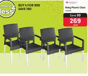 Contour Ruby Plastic Chair 426585-For 4