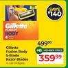 Gillette Fusion Body 5-Blade Razor Blades 4 Cartridges