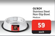 Ol'Roy Stainless Steel Non Slip Bowl Medium-Each