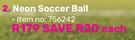 Peli Neon Soccer Ball-Each