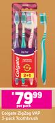 Colgate ZigZag VAP 3-Pack Toothbrush- Per Pack