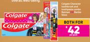 Colgate Character Toothbrush And Toothpaste Combo (Batman Or Barbie) 50ml- For Both