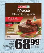 Spar Mega Beef Burgers-520g Per Pack