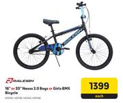 Raleigh 16" Or 20" Nexus 2.0 Boys Or Girls BMX Bicycle-Each