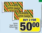 Garbie Super Saver Refuse Bags-2x20's
