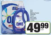 Omo Auto Washing Powder 2kg Or Auto Liquid Concentrate 1.5 Litre Each
