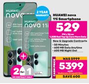 2 x Huawei Nova 11i Smartphone-On 1.2GB Red Top Up Core More Data