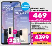 2 x Huawei Nova Y71 Smartphone-On 1.2GB Red Top Up Core More Data