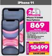 Apple iPhone 11 64GB Smartphone-Each