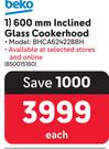 Beko 600mm Inclined Glass Cookervhood BHCA62422BBH