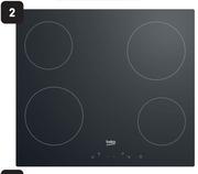 Beko 600mm 4 Plate Vitro-Ceramic Hob HIC64401