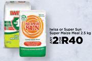 Iwisa Or Super Sun Super Maize Meal-For 2 x 2.5Kg
