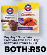 1 Snowflake Creations Cake Mix & Any 1 Snowflake Premix 500g-Both For