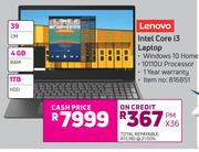 Lenovo Intel Core i3 Laptop