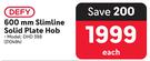 Defy 600mm Slimline Solid Plate Hob DHD 398-Each