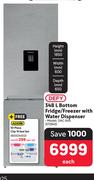 Defy 348L Bottom Fridge/Freezer With Water Dispenser DAC645