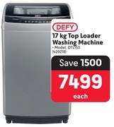 Defy 17Kg Top Loader Washing Machine DTL153