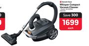 Bennett Read Whisper Compact Vacuum Cleaner KB-8009A-Each