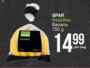 Spar Freshline Banana-750g Per Bag