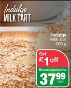 Indulge Milk Tart-600g