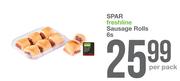 Spar Freshline Sausage Rolls-6s Per Pack