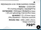 Redragon 4-In-1 RGB Gaming Combo 