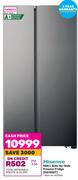 Hisense 508Ltr Side-By-Side Freezer Fridge H670SIT