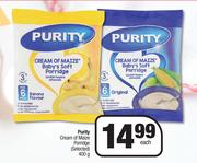 Purity Cream Of Maize Porridge (Selected)-400g Each